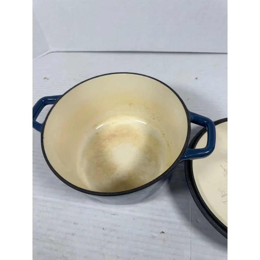 Cuisinart CI630-20 Navy Blue Enameled Cast‎ Iron 3 Qt Round Dutch Oven with Lid